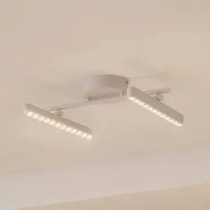 Spot LED Eldrin de Lindby, blanc, à 2 lampes, points lumineux pas cher