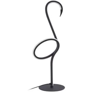 Lindby lampe de table LED Pajaro, 49cm, noir, aluminium, flamant rose pas cher