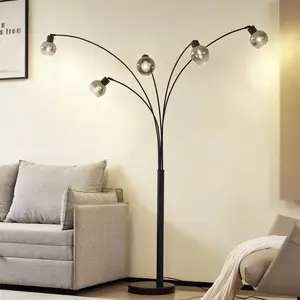 Lindby - Lampadaire 'Braccio' en métal pour salon & salle à manger pas cher
