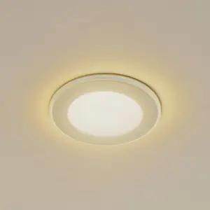 Comparateur de prix : Lindby luminaire encastrable LED Toka, 4,9 W, blanc, plastique, CCT