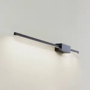 Comparateur de prix : Lucande, applique murale LED Skaila, noire, longueur 90 cm, 3 000 K