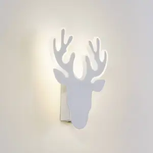 Comparateur de prix : Applique murale LED Lindby, blanc, métal, renne