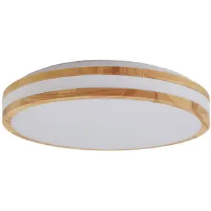 Comparateur de prix : LINDBY Led Plafonnier 'Emiva' en bois pour salon & salle à manger