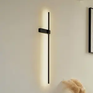 Comparateur de prix : Applique murale LED Lindby Natsumi, noir, aluminium, 90 cm
