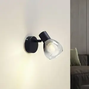 Comparateur de prix : Applique murale Lindby Pendura, Ø 9 cm, noir, verre