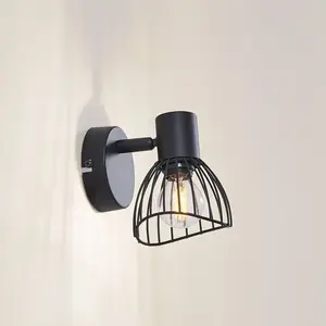 Comparateur de prix : Lindby plafonnier Piena, noir, à 1 lampe, métal, Ø 9,3cm