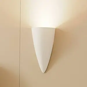 Comparateur de prix : Lindby applique murale Pascali, hauteur 42 cm, blanc, plâtre
