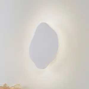 Lindby, applique murale LED Nielson, blanc, plâtre, 30 x 30 cm pas cher
