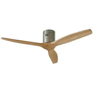 Ventilateur de plafond Lucande Vindur, nickel, DC, silencieux, Ø 132 cm pas cher