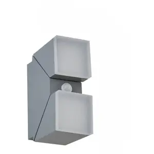 Comparateur de prix : Applique murale LED Lindby Sally, 22 cm, gris, IP54, capteur