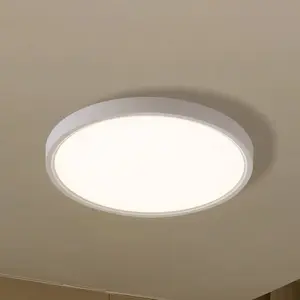Lindby Smart - Plafonnier LED Deika, Ø 40 cm, blanc, Tuya pas cher