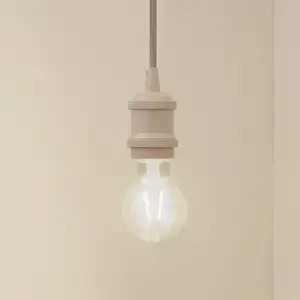 Comparateur de prix : Lindby suspension Hattie, beige, Ø 5 cm, métal E27