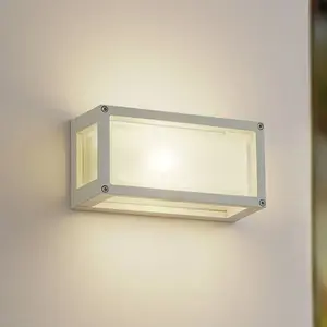 Comparateur de prix : Lucande Applique d'extérieur Aurelien, blanc, verre, 12,5 cm, IP54