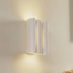 Comparateur de prix : Lindby applique murale Novali, blanc, plâtre, up/down, 26 cm, G9