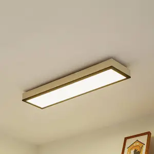Lindby Plafonnier LED Laviona, CCT, à intensité variable, béton, 80 cm pas cher