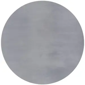 Tapis fausse fourrure poil court, gris, 200 cm rond pas cher