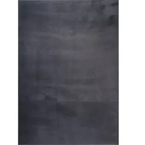 Tapis moderne fausse fourrure, anthracite, 160 x 220 cm pas cher