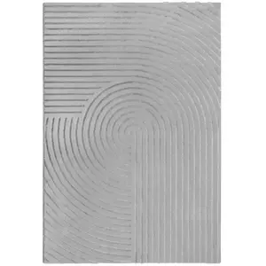 Tapis salon style moderne brillant, gris, 80 x 150 cm pas cher