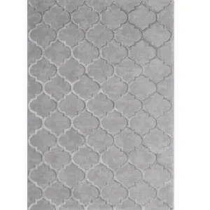 Tapis 3d brillants, gris, 140 x 200 cm pas cher