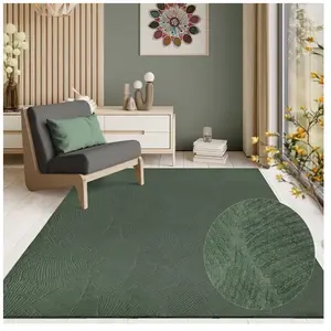 Tapis doux antidérapant, vert, 120 x 160 cm pas cher