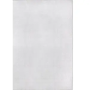 Tapis salon antidérapant arc, blanc cassé, 140 x 200 cm pas cher