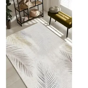 Tapis mila brillant élégant brillant, crème, 140 x 200 cm pas cher