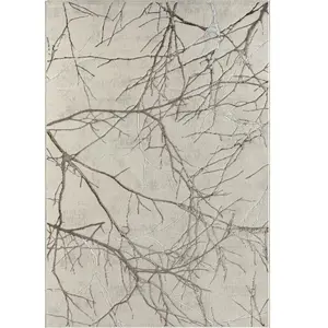 Tapis poils courts noeuds salon moderne, crème, 80 x 150 cm pas cher