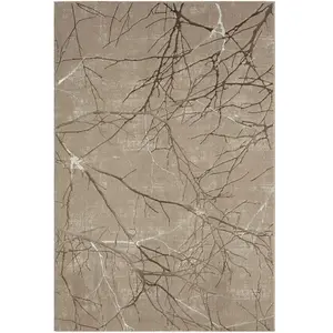 Tapis poils courts noeuds salon moderne, beige, 160 x 230 cm pas cher