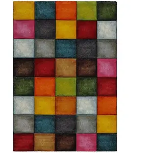 Tapis Moderne Extra Doux - Belis  - multicolore - 80x150 cm - Rectangle - Intérieur- THE CARPETVendu paramazon