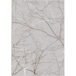 Tapis mila brillant nature, gris, 200 x 290 cm pas cher