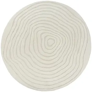 Everest tapis salon chambre court poil 3d doux crème pas cher