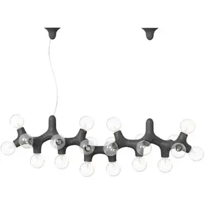 Next DNA Suspension à 24 sources lumineuses, E27, DNA-PL-LONG-24-GM, LONG-24
