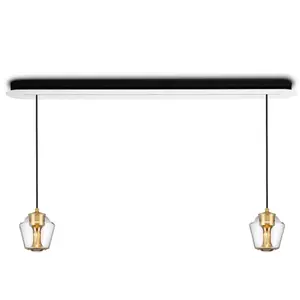 less’n’more less'n'more ETHICS Suspension à 2 sources lumineuses, LED, E-2GPL-1190-C2-KGG-GC, pas cher