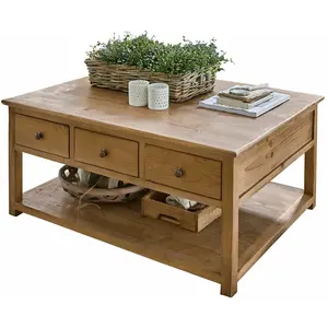 Comparateur de prix : LOBERON Table basse Etienne, marron (78 x 100 x 45cm)