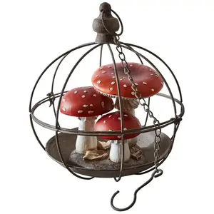 LOBERON Cage à oiseau Valère, gris vieilli (26.5 x 29 x 66cm)
