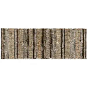 LOBERON Tapis long Lantenot, beige/noir (140 x 50cm) pas cher