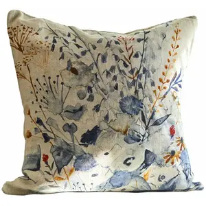 Comparateur de prix : LOBERON Housse de coussin Carroll, bleu/beige (50 x 50cm)