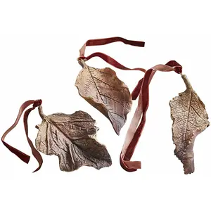 LOBERON Lot de 3 décorations à suspendre Masada, marron vieilli (7 x 3 x 15cm)Vendu parloberon