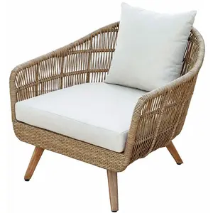 Comparateur de prix : LOBERON Fauteuil Hamil, marron/crème (91.5 x 90 x 80cm)