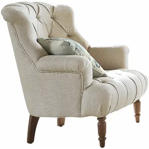 LOBERON Fauteuil Parranquet, lin (77 x 78 x 91cm)Vendu parloberon