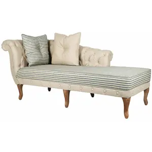 Comparateur de prix : LOBERON Méridienne Viviani, beige/gris (80 x 187 x 83cm)