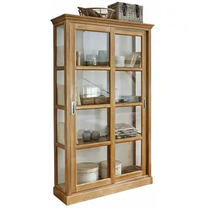 LOBERON Vitrine Etienne, marron (40 x 120 x 200cm)Vendu parloberon