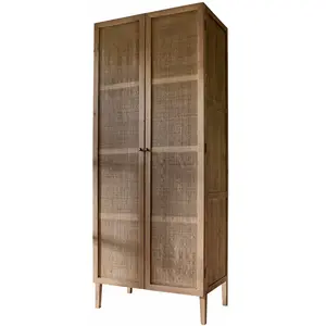 LOBERON Vaisselier Pasadena, marron (55 x 90 x 220cm)Vendu parloberon