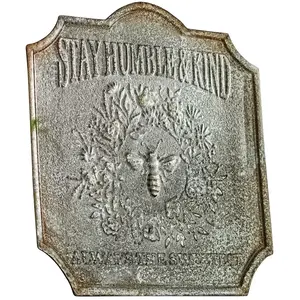 LOBERON Panneau décoratif Humble, gris vieilli (0.5 x 55 x 55cm) pas cher