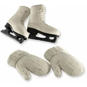 LOBERON Lot de 4 décorations à suspendre Collines, blanc (9.5 x 7 x 3cm)Vendu parloberon