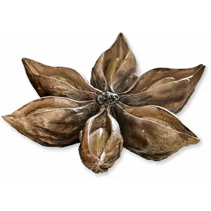 LOBERON Objet décoratif Wedekir, marron vieilli (36 x 30.5 x 8.5cm) pas cher