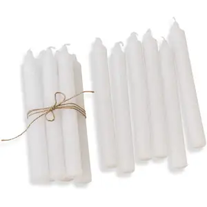 LOBERON Lot de 12 bougies Bauceau, crème (21cm) pas cher