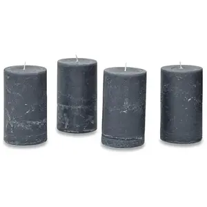 LOBERON Lot de 4 bougies Braga, anthracite (13cm) pas cher