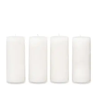 LOBERON Lot de 4 bougies Homel, crème (18cm)