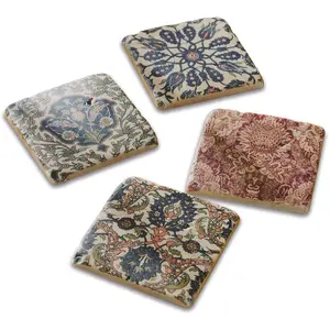 Comparateur de prix : LOBERON Lot de 4 dessous de verres Munoz, multicolore (10 x 10 x 1cm)